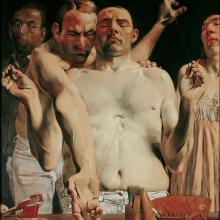  Hier ist das Werk "Himmel und Hölle" von Johannesx Grützke zu sehen, es ist das Key Visual zur Ausstellung