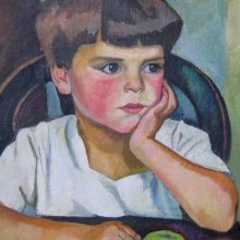 Annemarie Kirchner-Kruse, Jorsik mit Apfel, 1918