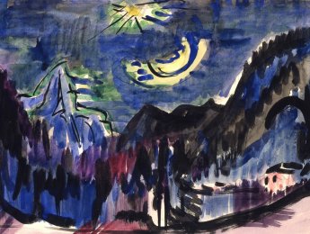  Ernst Ludwig Kirchner, Mondnacht bei Davos, 1925